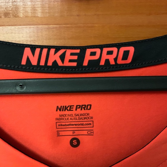 Nike Pro orange long sleeve - Picture 2 of 3